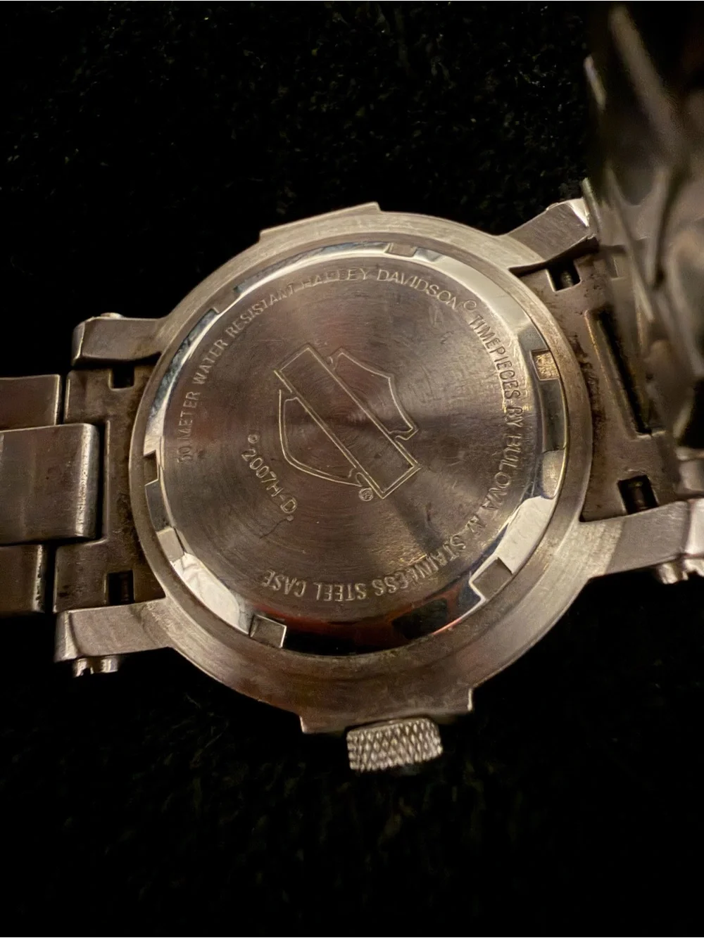 Bulova Silver Men's Bracelet Watch with Dark Dial Accent
